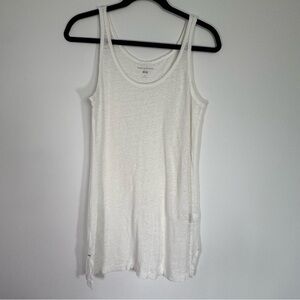 Uniqlo x Ines De La Fressange 100% Linen Sleeveless Tank Top Cover Up Size M